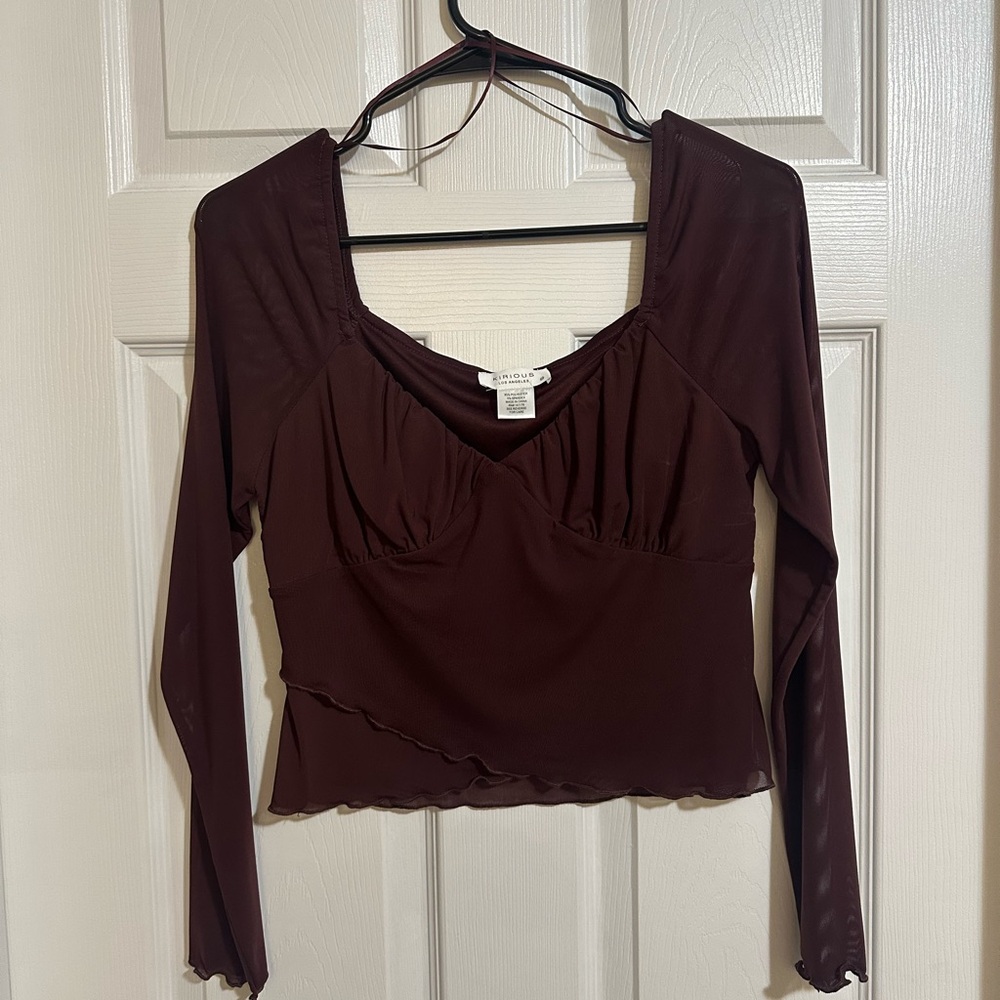 Maroon Long Sleeve Top